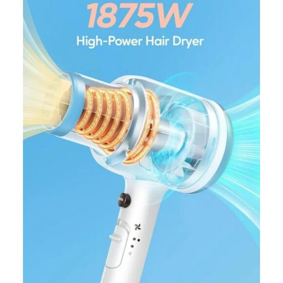 NWT Professional Ionic 1800W Fast Drying Blow Dryer Hair Styling Travel - Picture 3 of 8